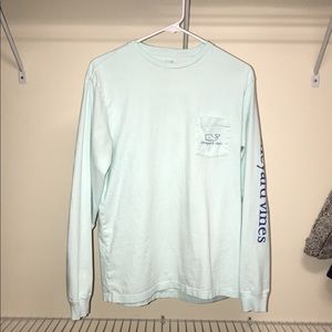 LIGHT TEAL VINEYARD VINES T-SHIRT